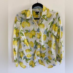 Talbots Citrus Print Blouse